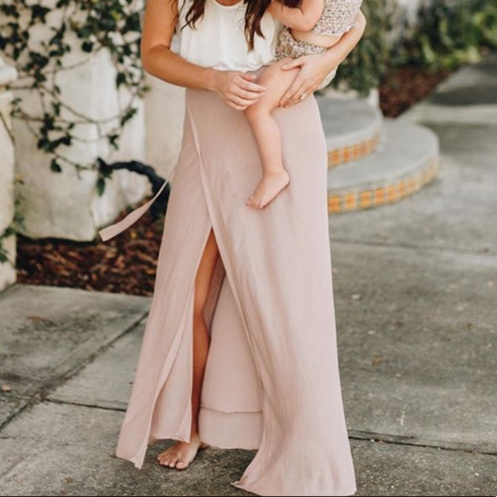 Mauve wrap skirt
